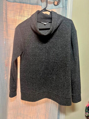 RD Style Women's Cowl Neck Long Sleeve Gray